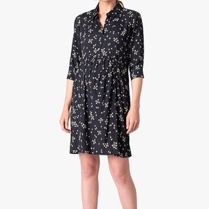 SOLD! Seraphine Drop Waist Daisy Print Shirt Dress M-L